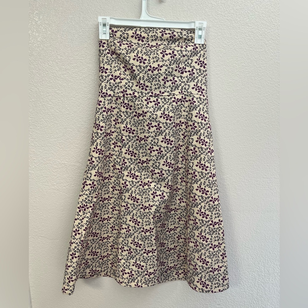 Gap Stretch Floral Strapless A-Line Dress Size 8 Women’s Y2K